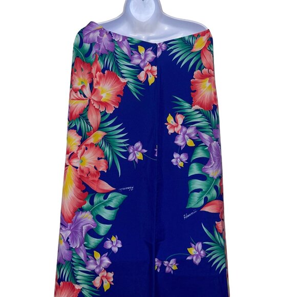 Vintage Royal Creations Hawaiian Wrap Womens OS Lightweight Floral Tie 1990s - Picture 5 of 7